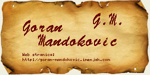 Goran Mandoković vizit kartica